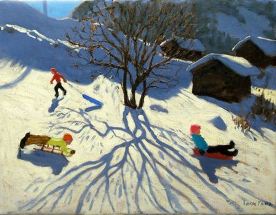 Winterhügel, Morzine, Frankreich von Andrew Macara